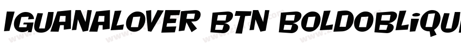 IguanaLover BTN BoldOblique字体转换
